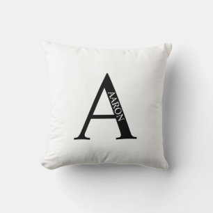 Personalised Monogram and Name Throw Pillow