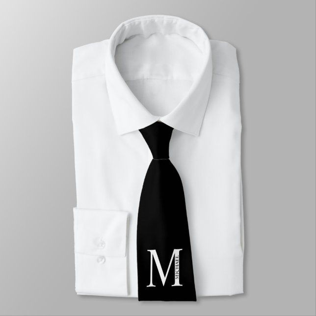 Personalised Monogram and Name Tie (Tied)