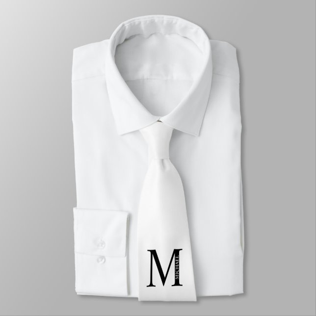 Personalised Monogram and Name Tie (Tied)