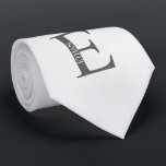 Personalised Monogram and Name Tie<br><div class="desc">Personalised Monogram and Name Gift
features personalised monogram and name in classic serif font style.

Perfect as father's day gifts for dad,  gifts for groomsmen and for any special occasions.</div>