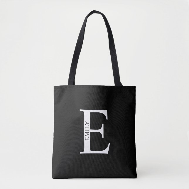 Personalised Monogram and Name Tote Bag (Front)