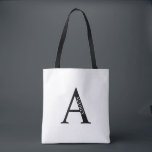 Personalised Monogram and Name Tote Bag<br><div class="desc">Personalised Monogram and Name Gift
features personalised monogram and name in classic serif font style.</div>