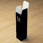 Personalised Monogram and Name Wine Box<br><div class="desc">Personalised Monogram and Name Design
features personalised monogram and name in classic serif font style.

Perfect for wedding,  holiday,  family reunion and for any special occasions.</div>