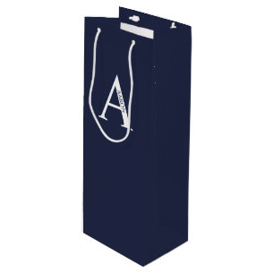 Personalised Monogram and Name Wine Gift Bag