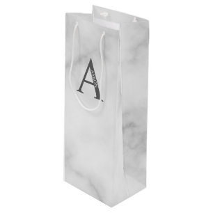 Personalised Monogram and Name Wine Gift Bag