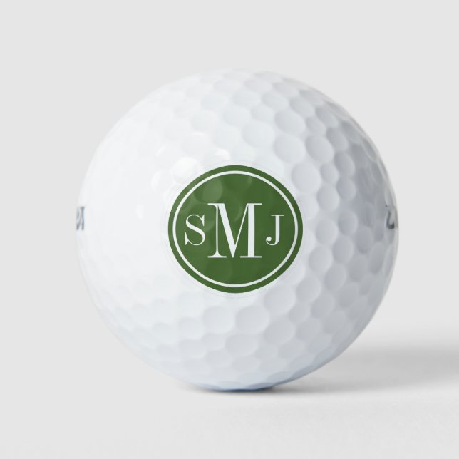 Personalised Monogram and Treetop Frame Golf Balls (Front)