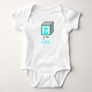 Personalised Monogram Baby Alphabet Block Bodysuit
