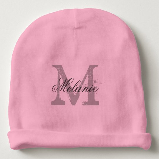 pink baby beanie