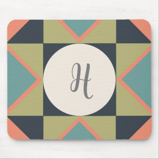 Personalised Monogram Barn Quilt Block Mouse Pad