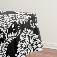 Personalised Monogram Black Damsk Floral Pattern