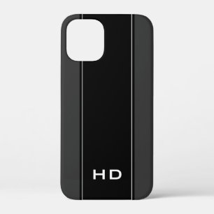 Personalised monogram black iPhone 7 case for men