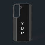 Personalised monogram black stripe samsung galaxy case<br><div class="desc">Personalised monogram black stripe Samsung Galaxy S22 Case. Elegant sleek design for personalised monogram initials. Masculine / manly Birthday or Christmas gift idea for dad,  father,  uncle,  brother,  husband,  grandpa etc. Monogrammed name letters. Modern typography. Stripe design.</div>