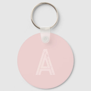 Personalised Monogram Blush Pink Key Ring