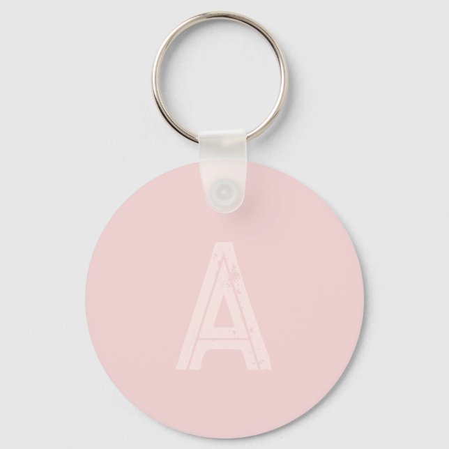 Personalised Monogram Blush Pink Key Ring (Front)