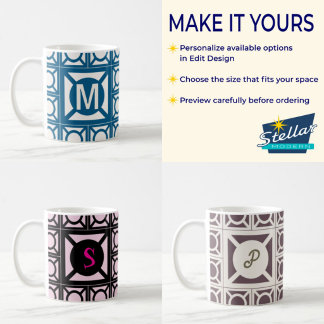 Personalised Monogram Breeze Block Mug