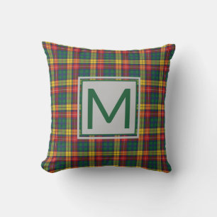 Personalised Monogram Buchanan Plaid Tartan Cushion