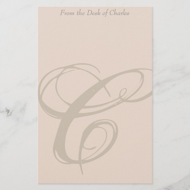 Personalised Monogram C Stationery (Front)