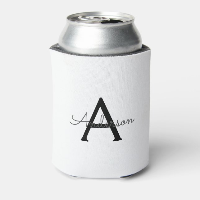 personalised Monogram  Can Cooler (Can Back)