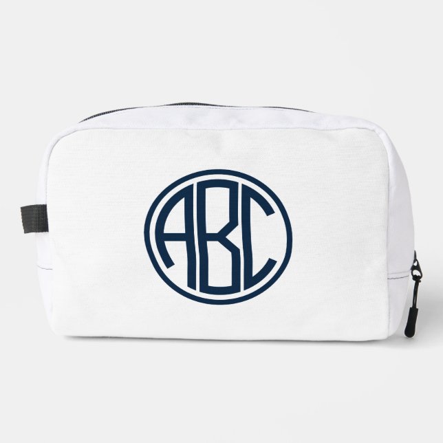 Personalised Monogram Canvas Zipper Pouch (Front)