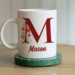 Personalised Monogram Christmas Hot Chocolate Coffee Mug<br><div class="desc">This personalised Christmas monogram and name design is perfect for both kids and adults alike. This can be printed with any name and letter. Easy to edit and have printed! These make a perfect Christmas gift, stocking stuffer, holiday gift swap or use as a gift bag! Everyone will love using...</div>