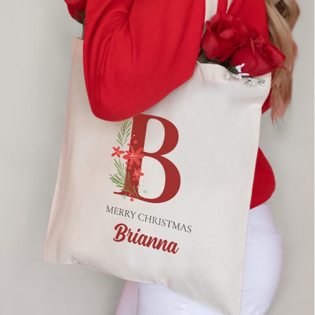 Personalised Monogram Christmas Present Tote Bag (Creator Uploaded)