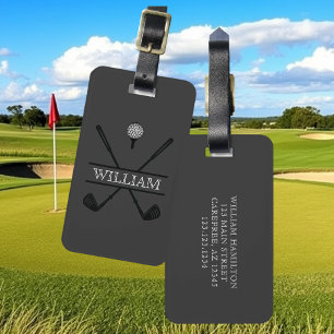 Personalised Monogram Cross Club  Luggage Tag