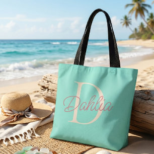 Personalised Monogram Custom Name Initial Travel  Tote Bag