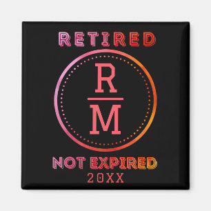 Personalised Monogram Date Retirement Favour Guest Magnet