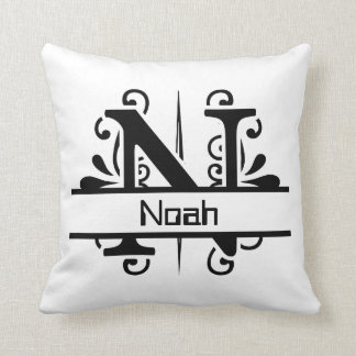Personalised Monogram Decorative Letter N Cushion