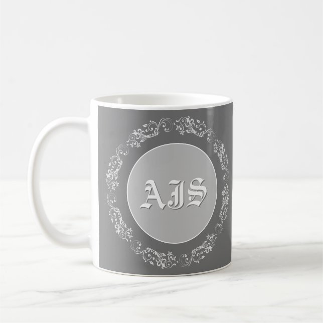 Personalised Monogram Design. Coffee Mug (Left)