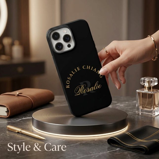 Personalised Monogram Design Custom Name Case-Mate iPhone Case (Personalized Monogram Design Custom Name iPhone 16 Pro Max Case)