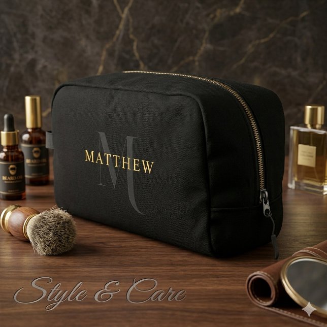 Personalised Monogram Dopp Kit With Custom Name (Personalized Monogram Dopp Kit With Custom Name)