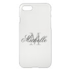 Personalised monogram elegant clear iPhone 7 case