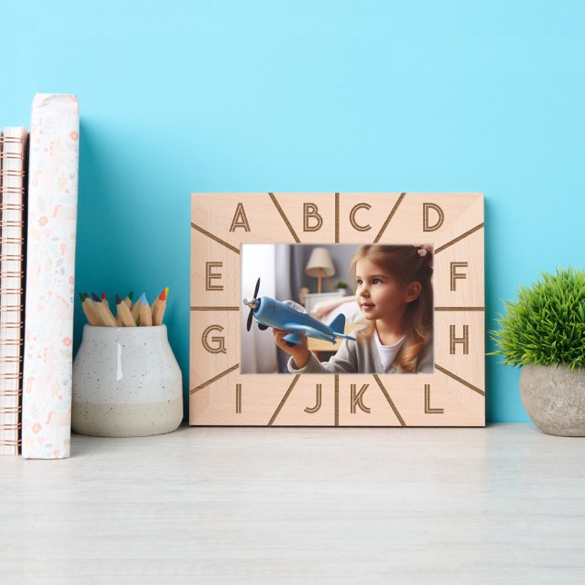 Personalised Monogram Elegant Modern Geometric Art Etched Frames (Creator Uploaded)