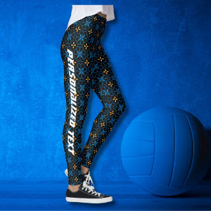 Personalised Monogram Elegant Pattern Leggings