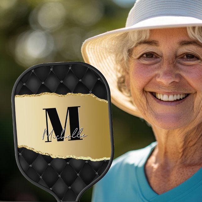 Personalised Monogram Elegant Script Name  Pickleball Paddle (Mom's that love to play pickleball with be happy with this custom monogrammed paddle. Dink all day!)