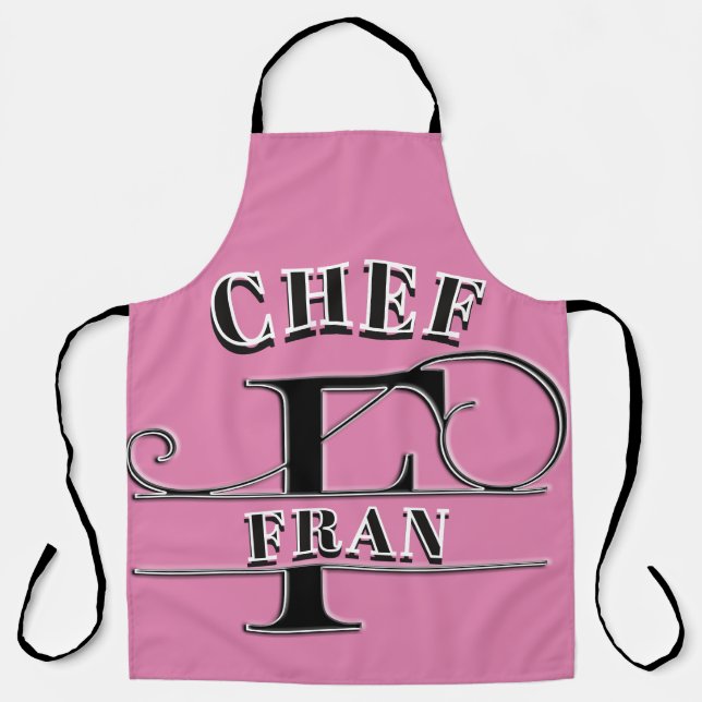 Personalised Monogram (F) Apron (Front)