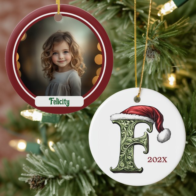  Personalised Monogram F Christmas Ornament (Creator Uploaded)