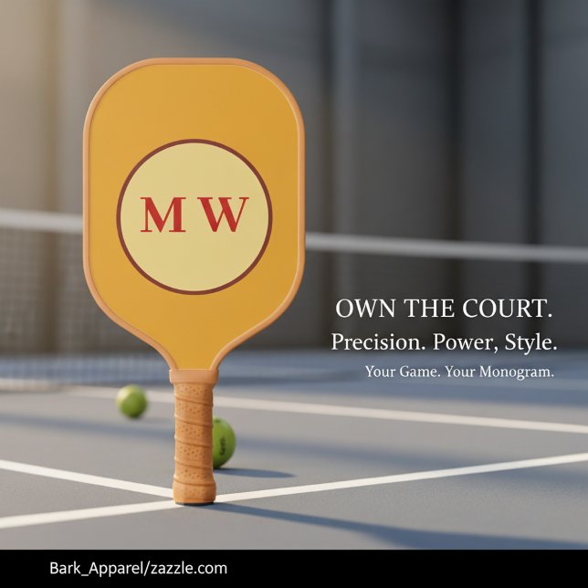 Personalised Monogram Fall colours scheme  Pickleball Paddle (Creator Uploaded)
