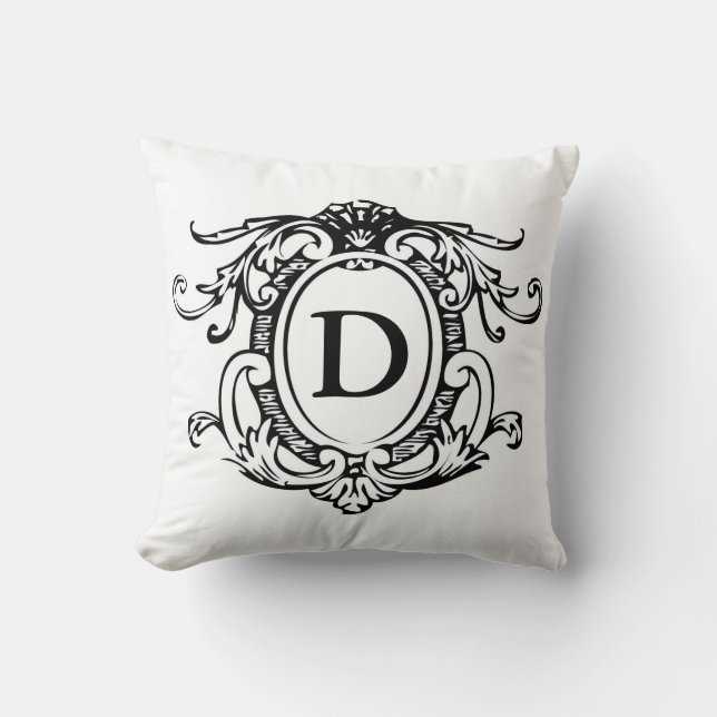 Personalised Monogram Family Crest Pillow (Front)