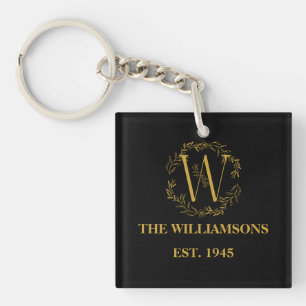 Personalised Monogram Family Initial Key Ring
