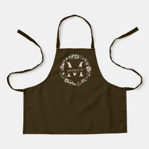 Personalised Monogram Floral Apron