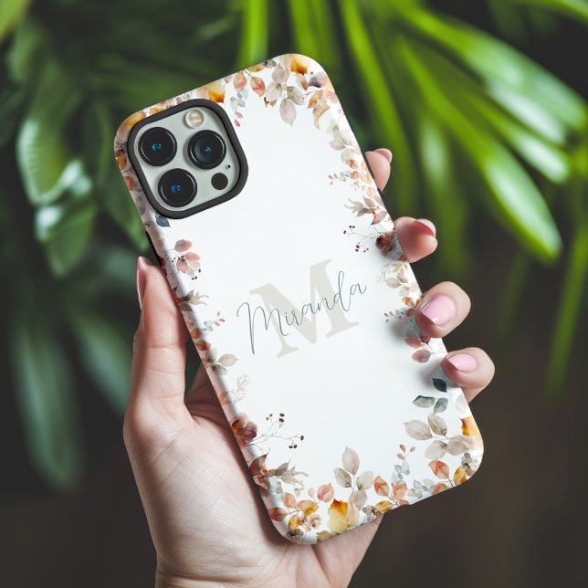 Personalised Monogram Floral Case-Mate iPhone Case (Creator Uploaded)