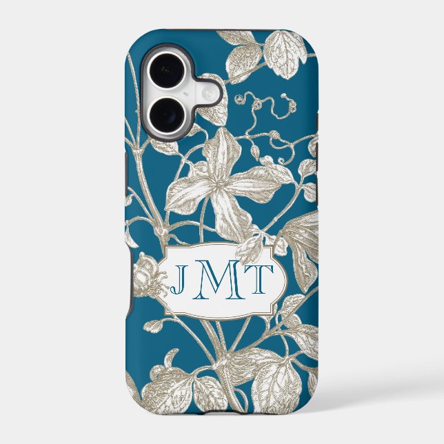 Personalised Monogram, Flowering Vine Botanical (Back)