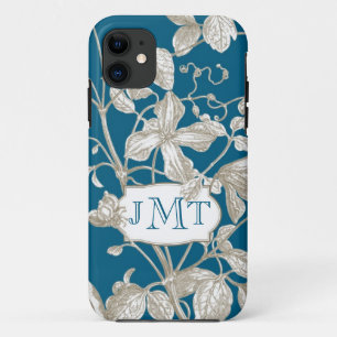 Personalised Monogram, Flowering Vine Botanical iPhone 11 Case
