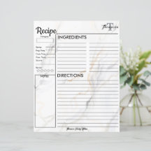 Personalised Monogram From the Kitchen of.. Recipe