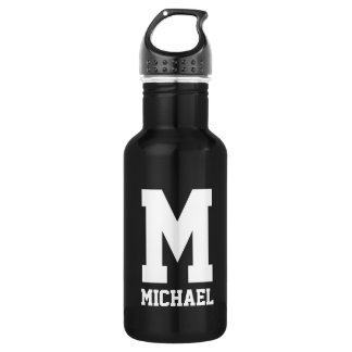 Personalised monogram gift sports water bottle