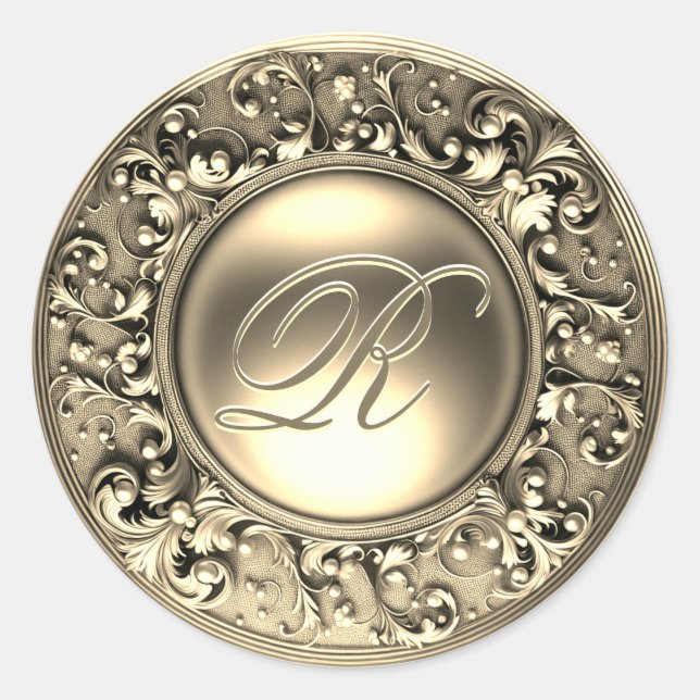 Personalised Monogram Gold Seal (Front)