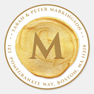 Personalised Monogram Gold Sticker