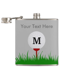 Personalised Monogram Golf Ball Flask